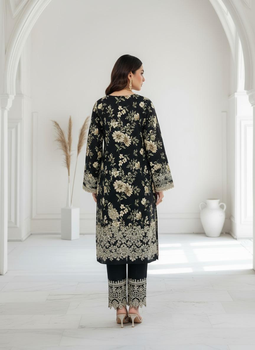 Black Orchid-2 piece embroidered suit