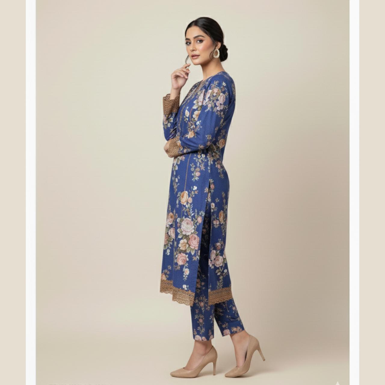 Royal Bloom – 2 Piece Embroidered Lawn Suit