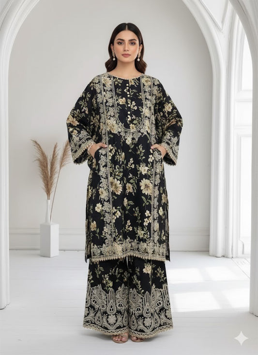 Black Orchid-2 piece embroidered suit