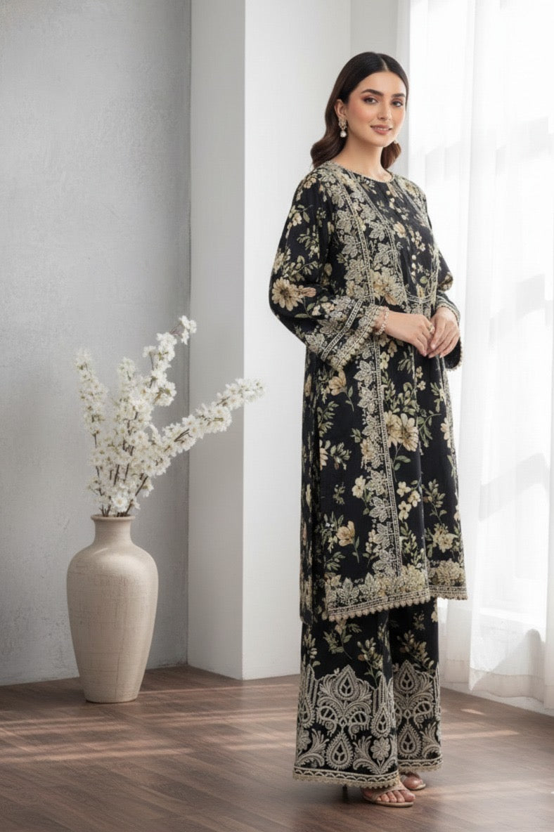 Black Orchid-2 piece embroidered suit