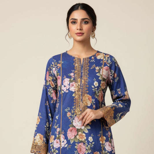Royal Bloom – 2 Piece Embroidered Lawn Suit